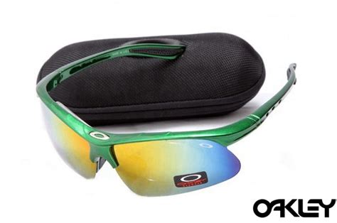 Oakley Double Lens Sunglasses Polished Bright Green Fire Iridium Fake Oakley Sunglasses