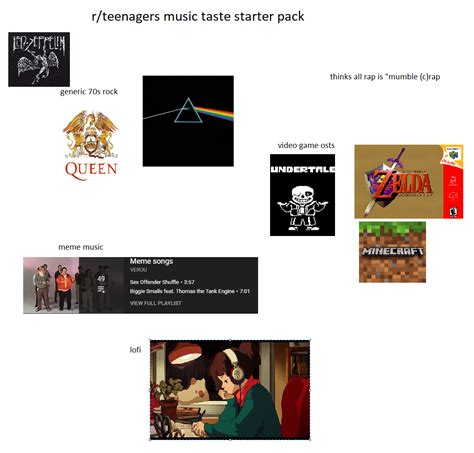 Rteenagers Music Taste Starter Pack Rstarterpacks Starter Packs