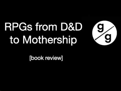 RPGs From D D To Mothership A Book Review YouTube