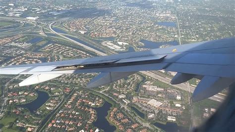 Birds Eye Landing Fort Lauderdalehollywood Airport On A Sunny Day