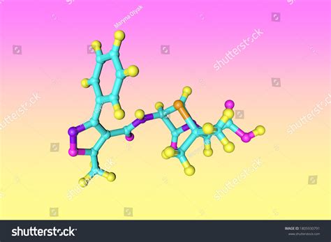 Molecular Structure Oxacillin Penicillin Betalactam Antibiotic Stock ...