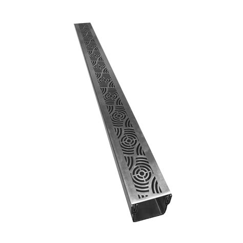 1m Threshold Slim Drain With Waves 316 Stainless Steel Grating 65 X 6