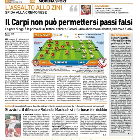 Carpi Fc Resto Del Carlino Via Al Trittico Decisivo Non Sono