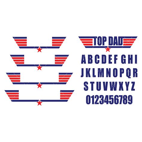 Top Gun Svg Tamplate Png Pdf Top Dad Svg Inspire Uplift