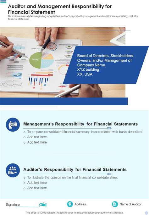 Auditor And Management Responsibility For Financial Statement Template