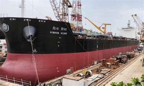 Visakhapatnam Hindustan Shipyard Limited Undocks Largest Vessel In