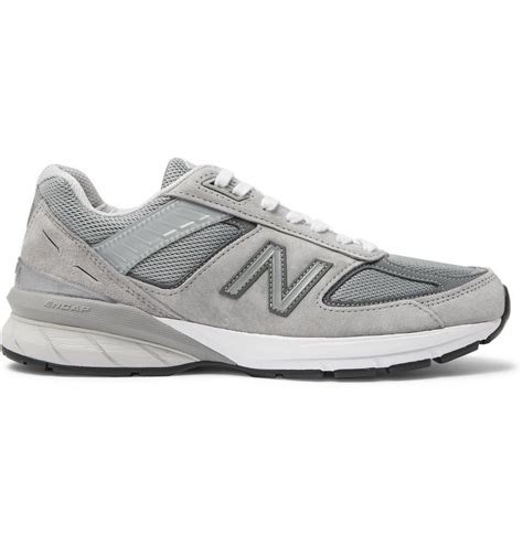 New Balance 990 V5 Suede And Mesh Sneakers Gray New Balance