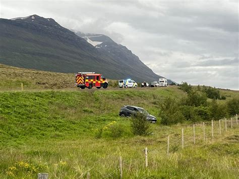 Sex fluttir á sjúkrahús eftir umferðarslys í Hörgársveit Vísir