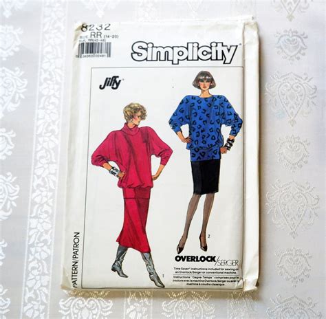 Simplicity 8232 Pull On Skirt And Pullover Top Pattern Sizes 14 20