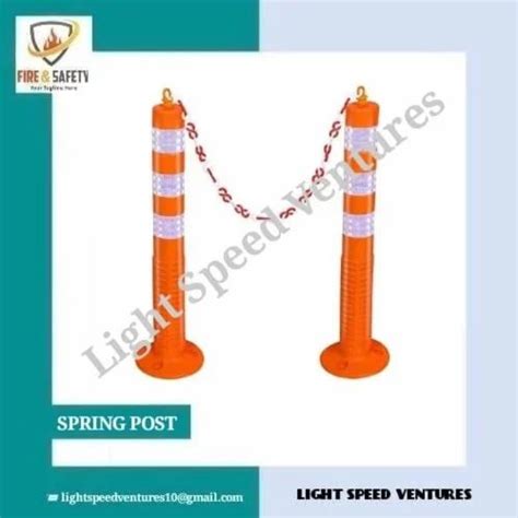 Orange Pvc Spring Post Flexible For Road Safety At Rs Piece In