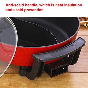 KOLHGNSE 1300W 6L Twin Hot Pot Pot med lock Hotpot Elektrisk 2 delad köksgryta