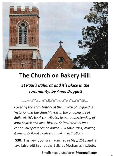 The Church On Bakery Hill Poster 2 - St Paul's Anglican Parish