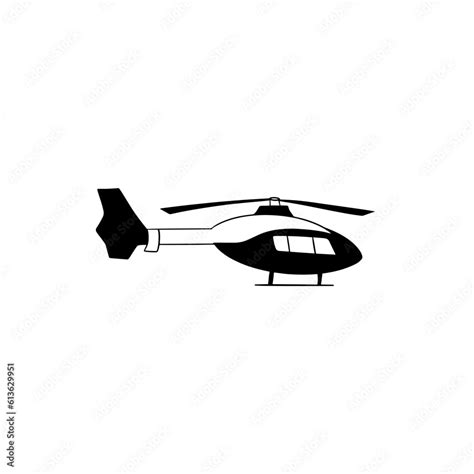 Vector sketch hand drawn helicopter silhouette, line art Stock Vector ...