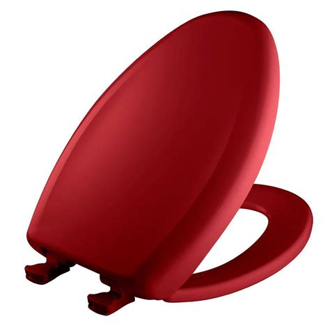 Bemis Slow Close Sta Tite Elongated Closed Front Toilet Seat In Red