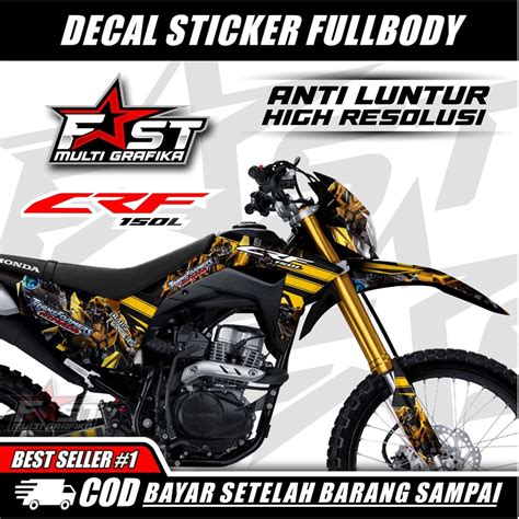 Jual Stiker Decal Honda Crf 150 Full Body Motif Robot Trans Shopee