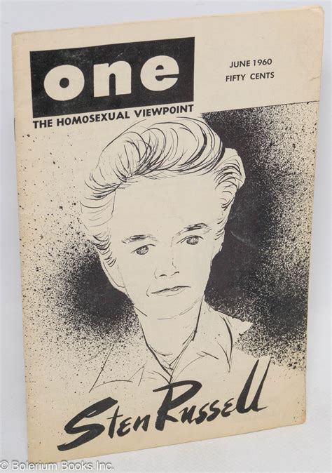 One Magazine The Homosexual Viewpoint Vol 8 6 June 1960 Sten