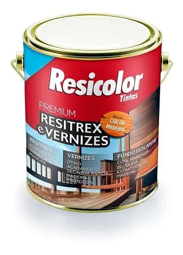 Barniz Interior Exterior Color Mogno 900ml Resitrex Castro Cuotas