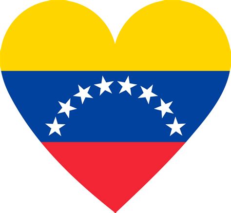 bandera de venezuela en forma de corazón 11659222 PNG