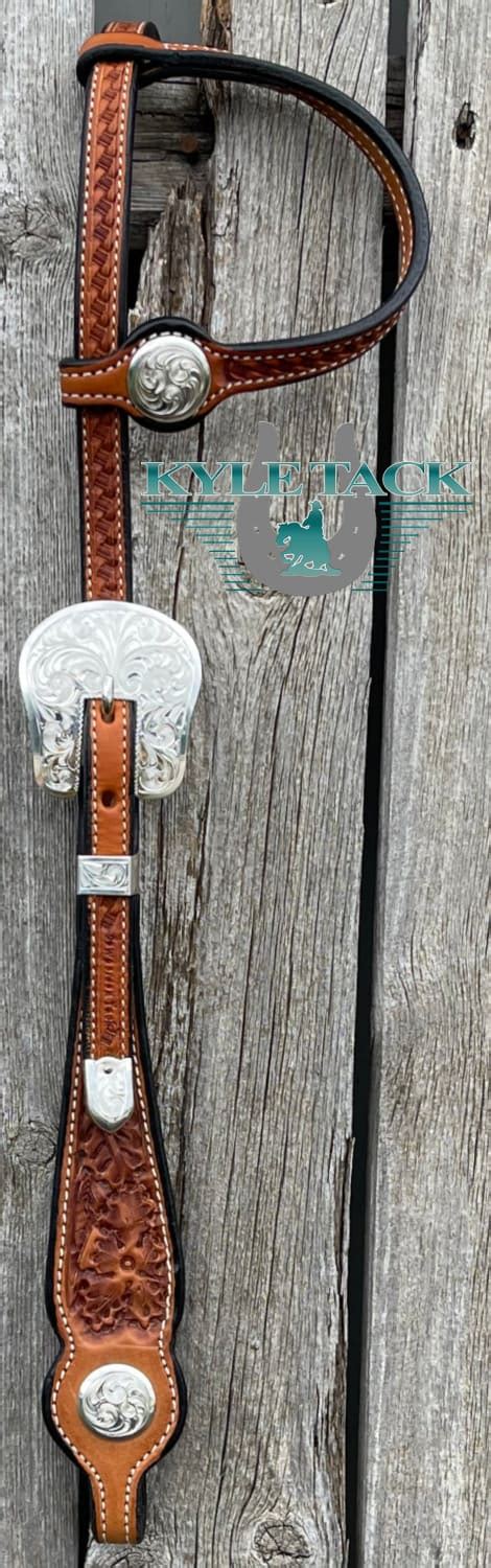 Engraved Silver Headstall – Kyle Tack