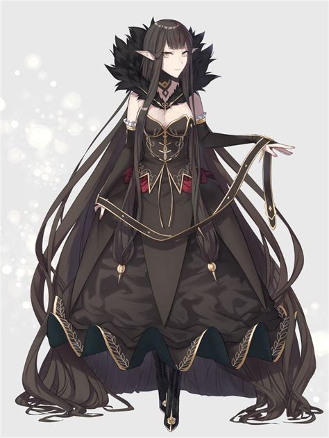 Safebooru 1girl Absurdly Long Hair Absurdres Black Dress Black Hair