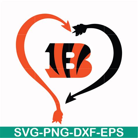 Cincinnati Bengals Heart Svg Cincinnati Bengals Svg Bengal Inspire