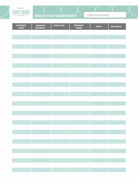 Free Debt Reduction Excel Spreadsheet ~ Excel Templates