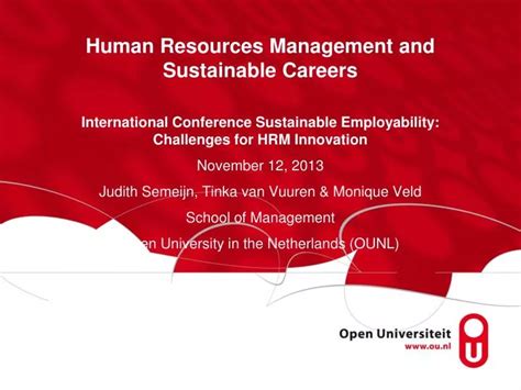 Ppt Human Resources Management And Sustainable Careers Powerpoint