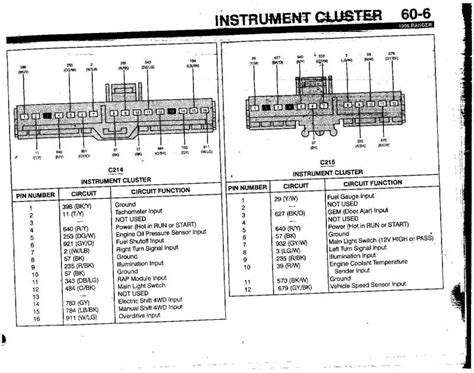 1998 Mustang Dash Cluster Wiring Diagram