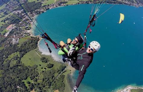 Tandem Paragliding Flight Over Annecy