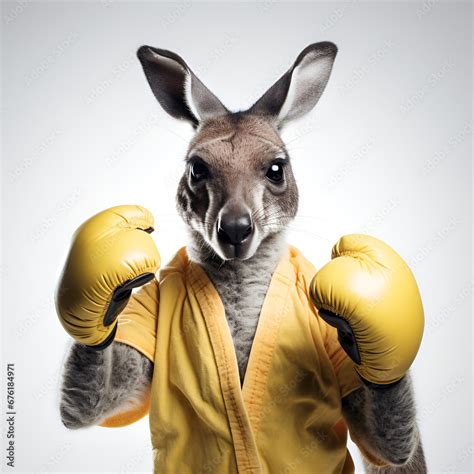 Boxer Kangaroo Boxing Kangaroo Kangaroo wears Boxing Glovers Fighter ...