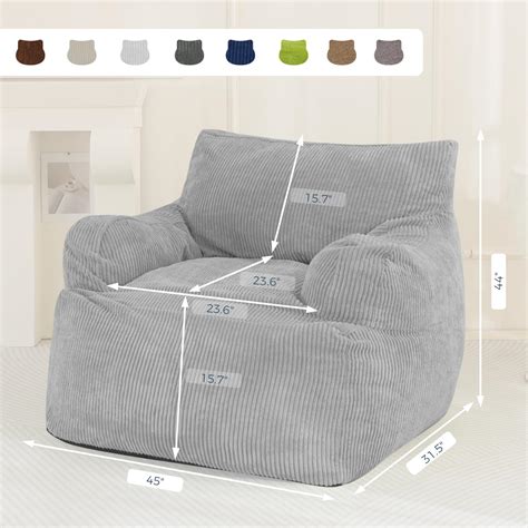 Maxyoyo Giant Bean Bag Chair Stuffed Bean Bag Couch For Living Room Maxyoyo