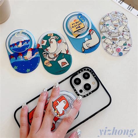 Phone Holder Kickstand Funny Decadent Duck Pattern Creative Magnetic Attraction Stand For Naked