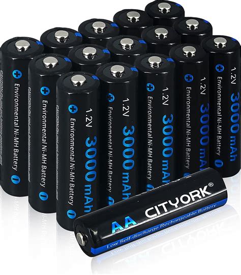 Cityork Rechargeable Aa Batteries Pack High Capacity Mah V