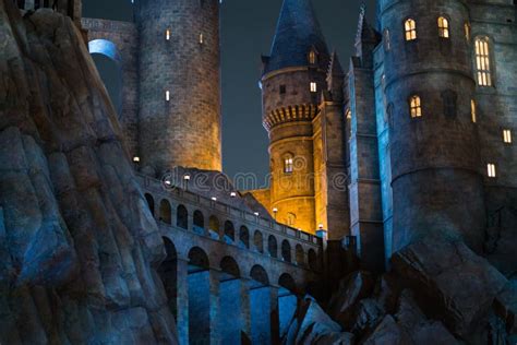 Hogwarts Castle at Night editorial photo. Image of mysterious - 76856931