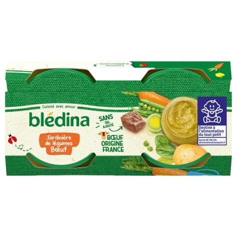 Petits pots Blédina Jardinière de légumes Bœuf Lot x 4