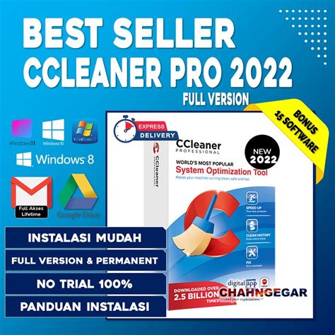 Jual Ccleaner Pro Plus Full Version Lisensi Lifetime Bisa Update