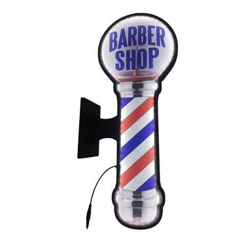 Barber Pole Led Painel Luminoso Barber Shop Barbearia Enfeite Dupla