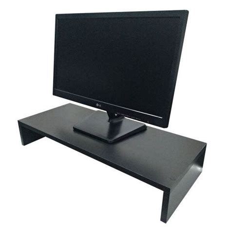 Suporte Base Para Monitor Computador Em Mdf Preto Cm Madeiramadeira