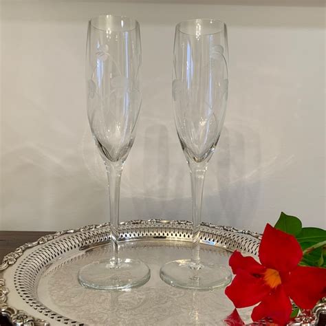 Crystal Champagne Flutes - Etsy