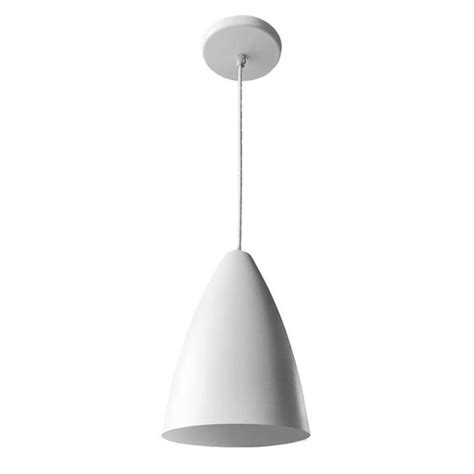 Luminária Pendente Bala Nova Interior Branco Brilho Fiação 110