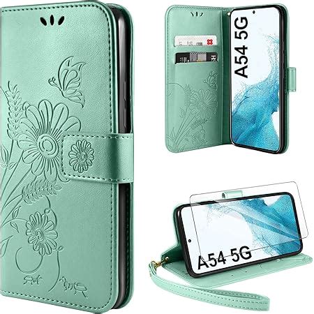 AROYI Lederhülle Kompatibel mit Samsung Galaxy A54 5G Hülle und