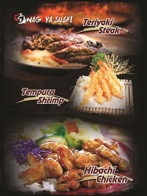 Menu at Nagoya Japanese Restaurant, Kentwood