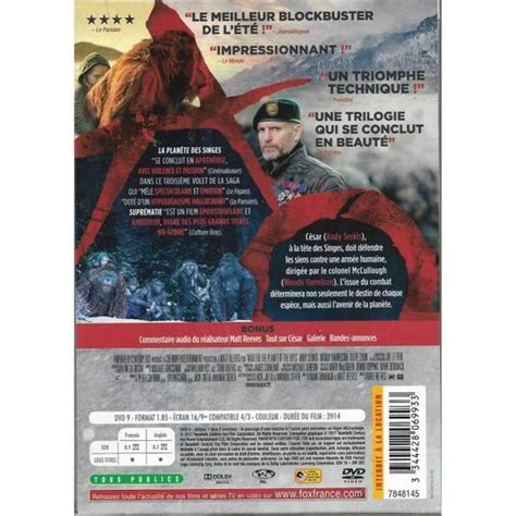 DVD La Planète des Singes Suprématie Cdiscount DVD