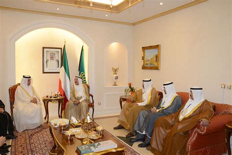 Kuna His Highness The Amir Receives Top Gcc Officials Partaking In