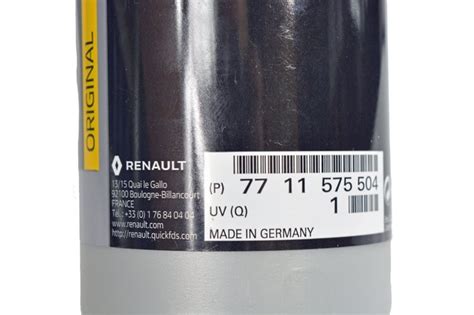PŁYN HAMULCOWY BREAK FLUID DOT 4+ CLASS 6 RENAULT 7711575504 - Płyny ...