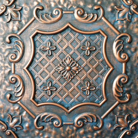 Ceiling Tiles Faux Finished Aged Red Copper Color Pl04 Etsy Uk