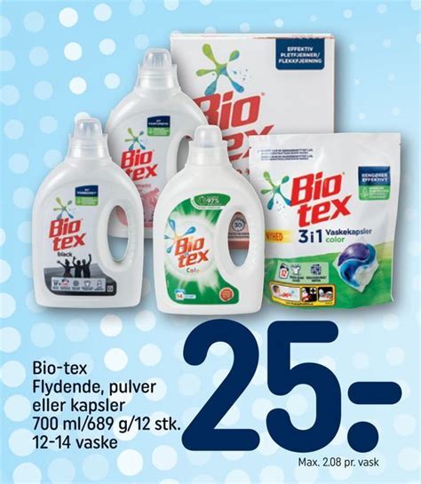 Bio Tex Flydende Pulver Eller Kapsler Tilbud Hos Rema