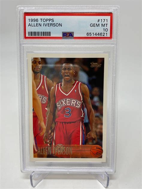 Topps Rookie Card Allen Iverson Psa Ebay