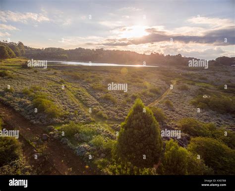 An Aerial View Of The Connemara Lakes In Zimbabwes Nyanga Stock Photo