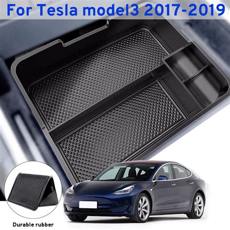 Car Central Armrest Storage Box For Tesla Model